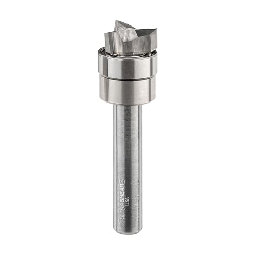 Compact Shallow Pattern Router Bit, 3/16" CL Spiral Carbide Head for Dado Clean-Out, Hinge Mortising & Template Routing – Made in USA US2188CSP - style: 3/16" CL