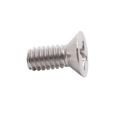100 Pack 12-24 x 1/2" Silver Flat Head Machine Screws, Full Thread - color: Silver