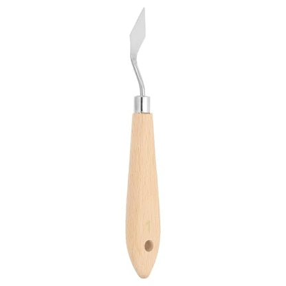 PATIKIL Art Spatula, No.1 13mm Stainless Steel Flexible Palette Knife Painting Knife Painting Spatula Oil Painting Mixing Scraper with Wood Handle for Canvas Acrylic Painting, Brown - style: No.1