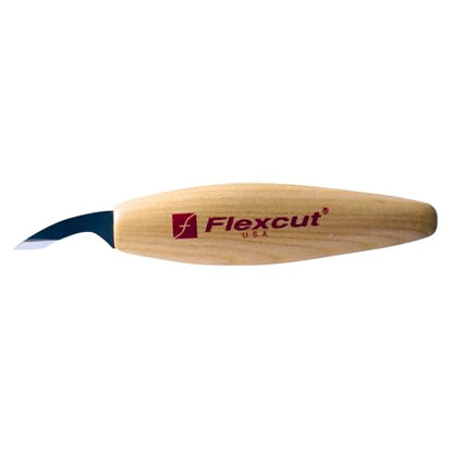 FLEXCUT Wood Carving Knives | Fine Detail Knife | Honed and Polished 1095 High Carbon Steel Blade | KN35 | Made in the U.S.A. - style: Fine Detail Knife, 1/2 Inch