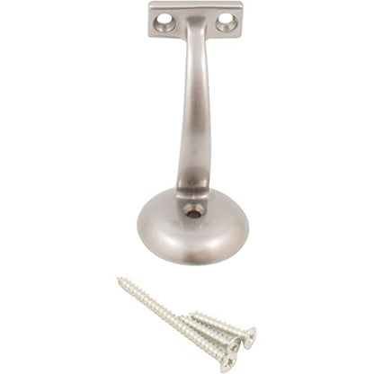 Stone Harbor Hardware Heavy-Duty Extended Handrail Bracket, Satin Nickel - color: Satin Nickel