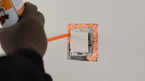Kraken Bond Extreme Orange Fire Block Foam - (12x24oz) Fire Rated Polyurethane Spray Foam for Gap Filling, Sealing on Windows, Walls, Joints & Pipes, Straw Use Foam - Cleaner Included - 12 Pack