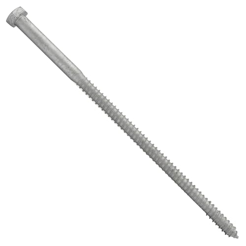 Conquest 5/8"-5 x 14 Lag Bolts, Hot Dip Galvanized, Coarse Threads Hex Head, Corrosion-Resistant for Outdoor, Wood, and Structural Projects (25 Pack) - size: 5/8"-5 x 14"