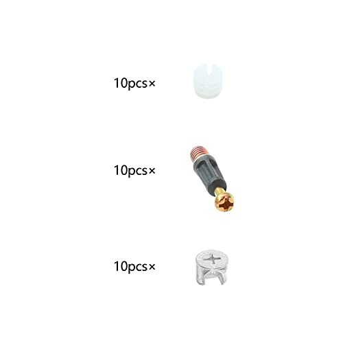 10 Set 32mm Cam Screw Cam Dowel, for Drawer Dresser - size: 32mm-10Pcs