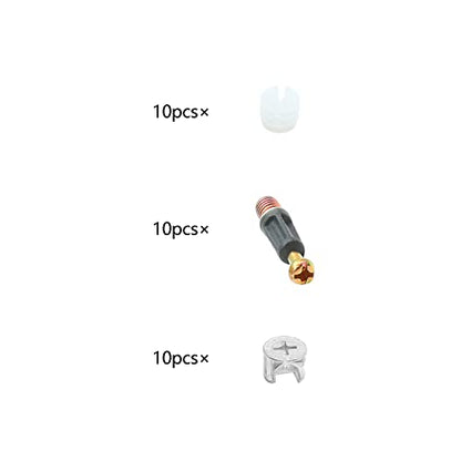 10 Set 32mm Cam Screw Cam Dowel, for Drawer Dresser - size: 32mm-10Pcs