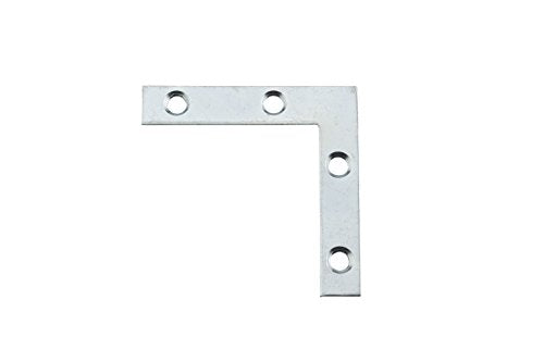 Stanley Hardware S756-631 CD999 Flat Corner Iron in Zinc plated, 4 pack