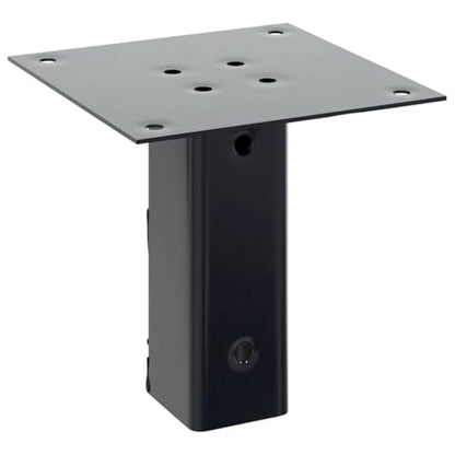 2x2 Square Post Bases 12-Pack Anthracite Steel Brackets - color: Anthracite-A, size: 2.01 x 2.01" (L x W)