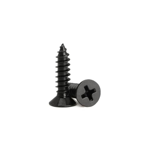 #4 x 5/8" Flat Head Self-Tapping Wood Screws, M3x16mm(100Pcs) - color: 100 PCS, size: #4x5/8''-100 PCS