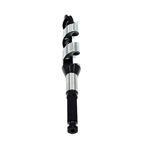 Benchmark Abrasives 1 Inch Auger Drill Bit for Woodworking,7/16” Hex Shank Tool for Smooth, Clean Cuts Hole Carbon Steel Hole Cutter Drill Bit for Drilling on Soft & Hard Wood, MDF, Plywood - size: 1 in