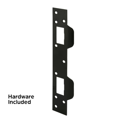 Prime-Line Door Strike, 5-1/2", Hole Center, Matte Black (Single Pack) - color: Matte Black