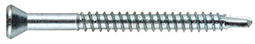 Hillman Self-Drilling Trim Screws, #6 x 1-5/8in, 209 Pack, Silver