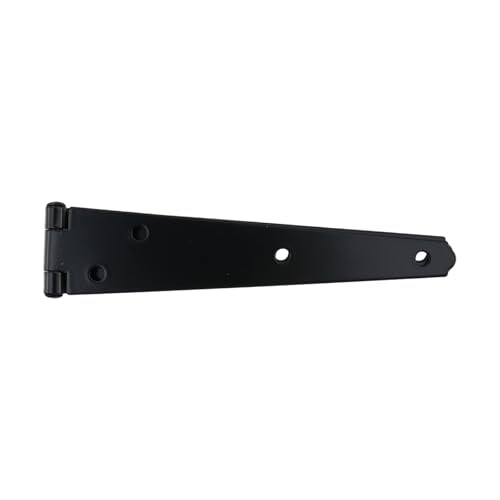 Geesatis 6" Strap Hinges,Black Gate Hinges,Iron,6Pcs - color: Black, size: 6inch(6Pcs)