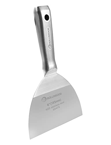 ROLLINGDOG 6 inch Putty Knife 420 Stainless Steel Spackle Knife