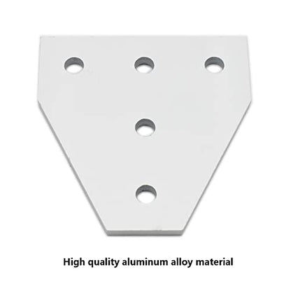 4 PCS Joint Plate, Surface Anodic Oxidation Silver T Shape Corner Bracket, 5 Hole Outside Joining Plate for 2020 Series Aluminum Profile 3D Printer Frame - size: 2020T