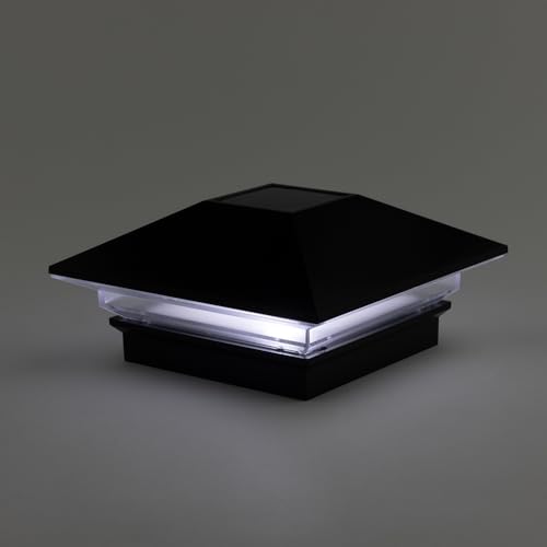 Deckorators 4 in. x 4 in. Black Solar Deck Post Cap (6-Pack)