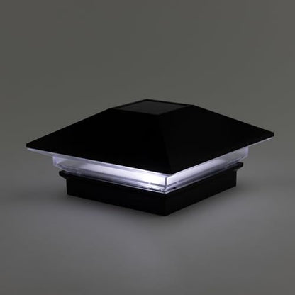 Deckorators 4 in. x 4 in. Black Solar Deck Post Cap (6-Pack)