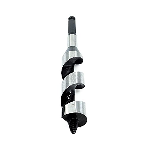 Benchmark Abrasives 1-1/8 Inch Auger Drill Bit for Woodworking,7/16” Hex Shank Tool for Smooth, Clean Cuts Hole Carbon Steel Hole Cutter Drill Bit for Drilling on Soft & Hard Wood, MDF, Plywood - size: 1-1/8"