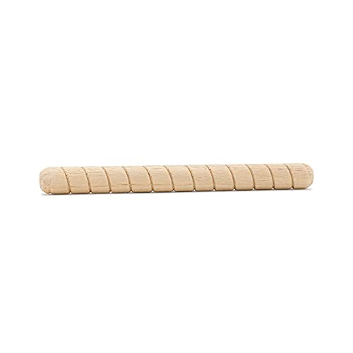Wooden Dowel Pin 3/8" x 3", Pack of 100 Spiral Dowel Joints for Woodworking, Furniture and Crafts, by Woodpeckers - size: 3/8 inch x 4 inch