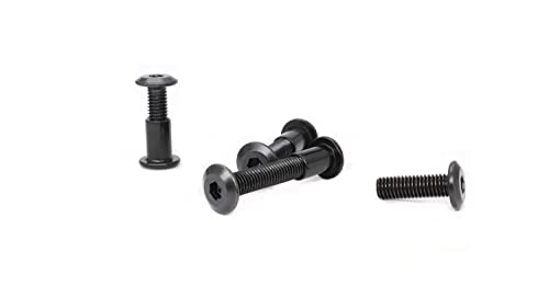 10-Pack Black M8 35mm Countersunk Rivet Socket Cap Connecting Bolts Cap Nuts Assortment Kit for Furniture Connecting - size: M8 x 35mm 10-Pack