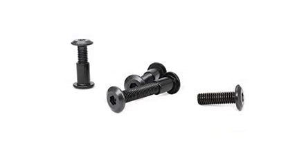 10-Pack Black M8 35mm Countersunk Rivet Socket Cap Connecting Bolts Cap Nuts Assortment Kit for Furniture Connecting - size: M8 x 35mm 10-Pack