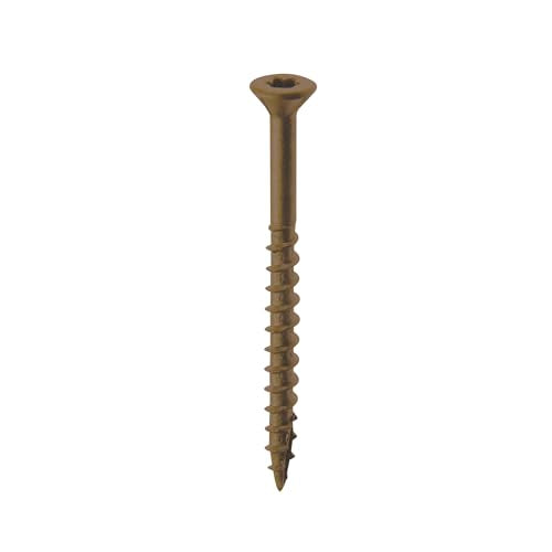 Nuvo Iron Deck Screws Box #8 x 3-250 Count, Brown - size: Jar #8 x 3" - 250 count