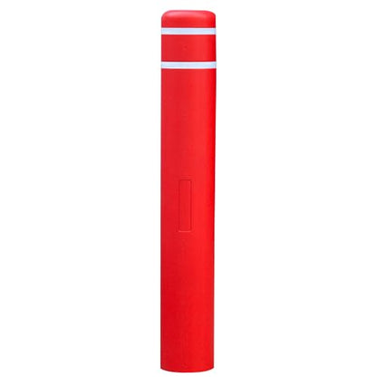 OrangeStar Bollard Cover 5" x 46" Red with 2 Reflective Collars - color: Red, size: 5"x46"