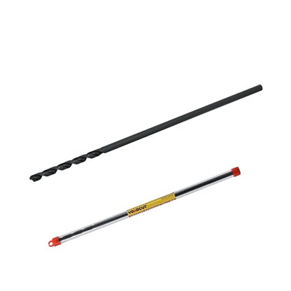 3/8 Inch x 12 Inch Drill Bit – Long Drill Bit, Industrial Black Oxide Coating – Cobalt Aircraft Extension Drill Bits for Steel, Hard Metal, Cast Iron, Wood, Plastic - style: 3/8 x 12 Inch