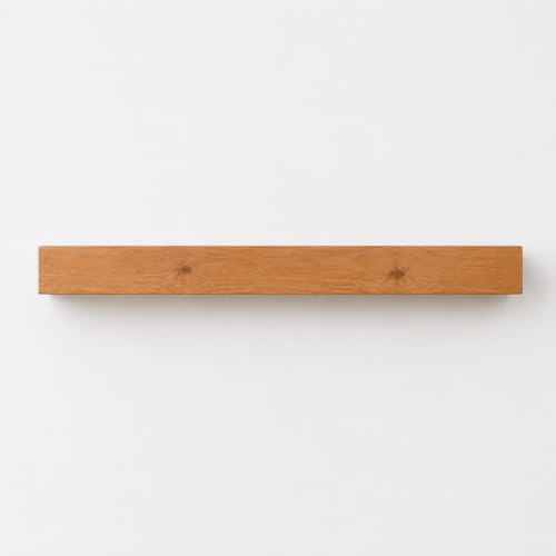 Fireplace Mantel, Rustic, Shelf, Floating Mantle, Real Wood, Beam, URBANDI (Brown, 72Lx6Hx8D) - color: Brown, size: 72Lx6Hx8D