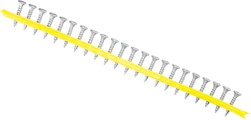 Simpson Strong-Tie CB3BLG114S Fiber-Cement Board Screw (Collated) - #10 x 1-1/4 in., #3 Square Drive (Undersized), Ribbed Wafer Head, Coarse Threads, Type 17 Point (1500-Qty)