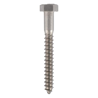 3/8 x 3 Stainless Lag Bolt (25-Pack) 18-8 Stainless Steel, Heavy Duty Hex Wood Lag Screw, ASME B18.2.1 Commercial/Industrial Grade by Makers Bolt - size: 3/8 x 3 (25 pack)