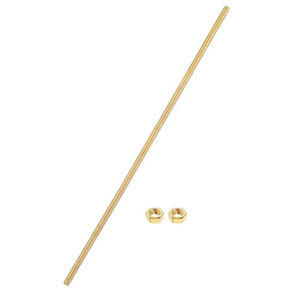 uxcell Brass Fully Threaded Rod M5x0.8mm Pitch Studs 250mm/10 Long - size: M5x0.8mmmm250mm