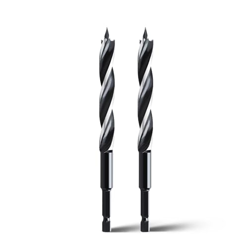 2PC 5/16"x6" Auger Drill Bit for Wood,Hex Shank Tri Flute Drill Bit - size: 5/16"x6"(2pc)
