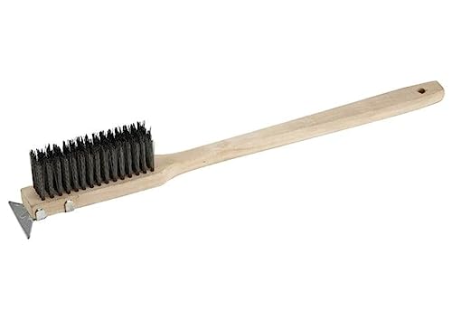 Winco 20" Steel Wire Brush, Brush with Handle - size: 20"