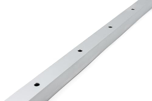 3/4 Inch Square Silver Aluminum Pre-Drilled Pickets with Mounting Brackets for 1/8" Level Cable Railings (42" High with 13 Holes at 3-1/8" On-Center) - color: Silver