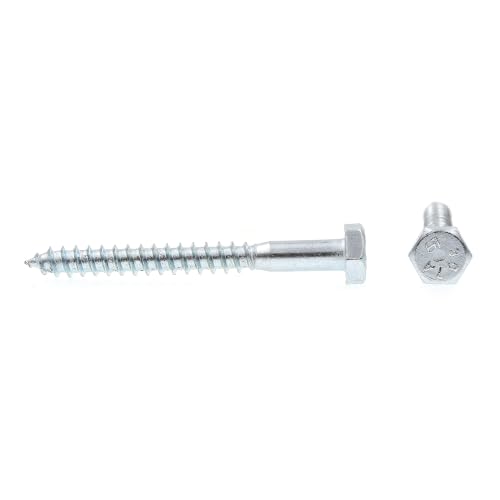 Prime-Line 9055078 Hex Lag Screws, 1/4 in. X 2-1/2 in., A307 Grade A Zinc Plated Steel (100 Pack)