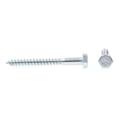 Prime-Line 9055078 Hex Lag Screws, 1/4 in. X 2-1/2 in., A307 Grade A Zinc Plated Steel (100 Pack)