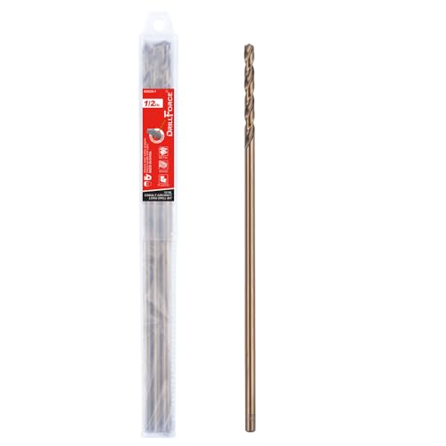 1/2 in. x 12 in. Cobalt Aircraft Extension Drill Bit(1PC), M35 High Speed Steel Drill Bit Extra Long Deep Hole Drilling for Stainless Steel, Plastic and Wood - size: 1/2"x12"(1PC)