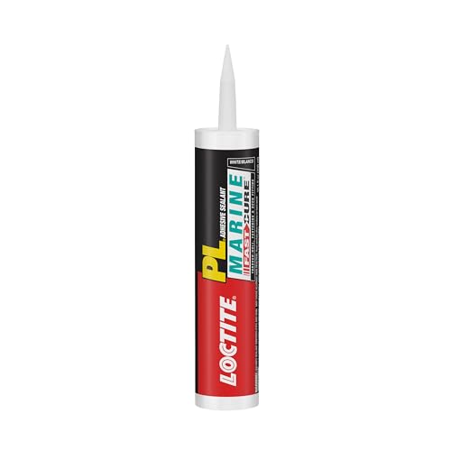 Loctite PL Marine Fast Cure Adhesive Sealants, Waterproof Construction Glue for Fiberglass, Vinyl, Glass & More - 10 fl oz Cartridge, Pack of 12 - size: 12 Pack, style: 10.1 oz Cartridge