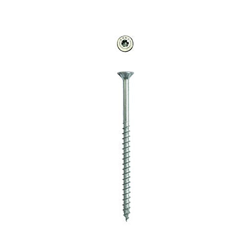 SPAX #10 x 3-1/2" Exterior Flat Head Deck Wood Screws Construction Torx T-Star Plus (1500 EA) Bulk Pail Bit Included Rust Resistant - size: #10 x 3-1/2"