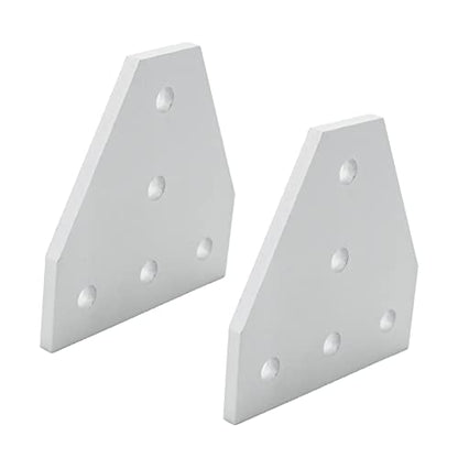 4 PCS Joint Plate, Surface Anodic Oxidation Silver T Shape Corner Bracket, 5 Hole Outside Joining Plate for 2020 Series Aluminum Profile 3D Printer Frame - size: 2020T