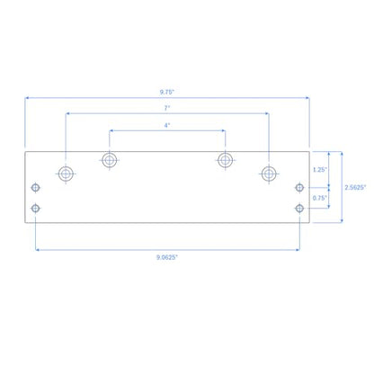 Nuk3y Flat Drop Bracket Mounting Plate for 9000 Series Door Closer (White, Regular/Top Jamb Mount) - size: Regular/Top Jamb Mount, style: White