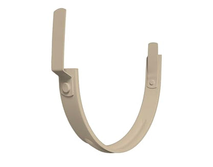Halfround Gutter Hanger - Aluminum - Powder Coated to Match Gutter Coil Color - 8" Gutter - Works on Straight and Slanted Fascia (8" Halfround) (Wicker, 8 inch) - color: Wicker
