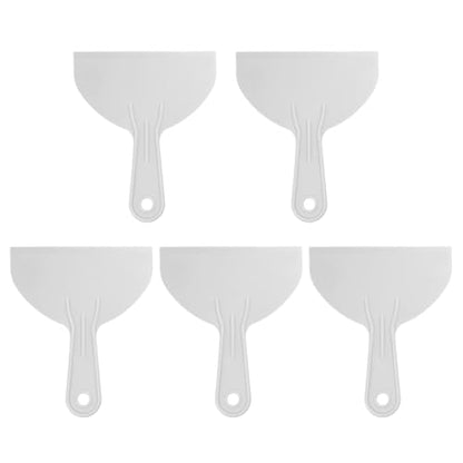 HARFINGTON 5pcs Putty Scraper 5.9" Width 1.7mm Thin Flexible Plastic Putty Knives for Taping Drywall Spreading Painting Wall Scratching Gray - size: 5.9"