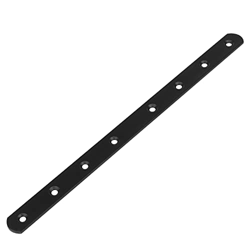 10 Pack 11-5/8" Black Flat Mending Plate, Long Metal Flat Brace Bracket
