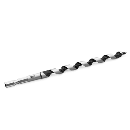 5/16 Inch x 6 Inch Long Ship Auger Drill Bit Set for Wood - size: 5/16"x6"