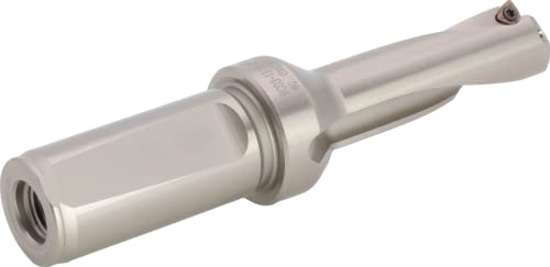 CME Indexable Insert Drill, 13/16" Diameter, 3D Ratio, 2 7/16" Depth, with 10 pcs WCMX030208 Carbide Inserts, Coolant Through - size: 13/16 in