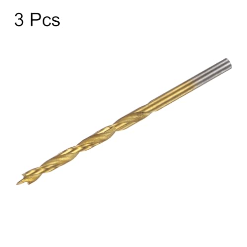 HARFINGTON 3pcs Brad Point Drill Bit 3mm/1/8 Dia Straight Round Shank - size: 3mm