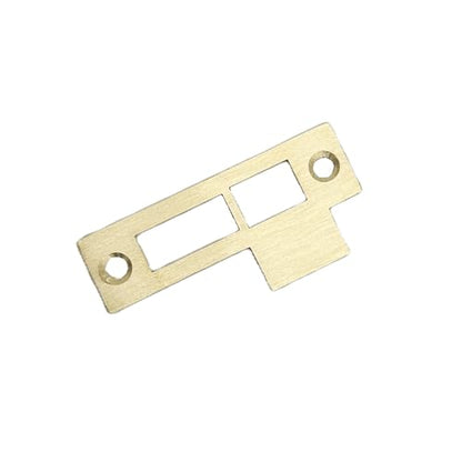 312AB 3-1/2" Solid Brass Mortise Door Strike Plate