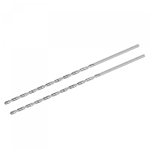 uxcell HSS Extra Long Twist Drill Bits,5mm Drill Dia 300mm Length 2Pcs - size: 5x300mm