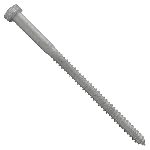 Conquest 5/8"-5 x 10 Lag Bolts, Hot Dip Galvanized, Coarse Threads Hex Head, Corrosion-Resistant for Outdoor, Wood, and Structural Projects (25 Pack) - size: 5/8"-5 x 10"